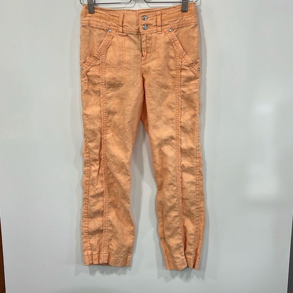 International concepts size 0 orange linen pants